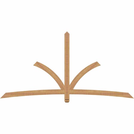 Ekena Millwork Davenport Timber Gable Bracket, Western Red Cedar, 96"W x 48"H x 1 1/2"D x 3 1/2"F, 12/12 Pitch GBW096X48X0204DAV00SWR
